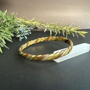 Vintage Twisted Bangle | Mixed Metal Copper Brass | Boho Stack Bracelet